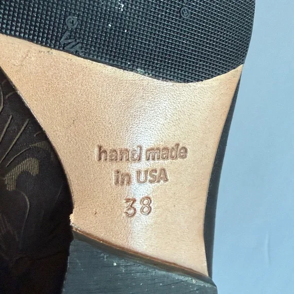 Cydwoq Hood booties women’s 38 embossed brown leather worn once - Picture 5 of 8